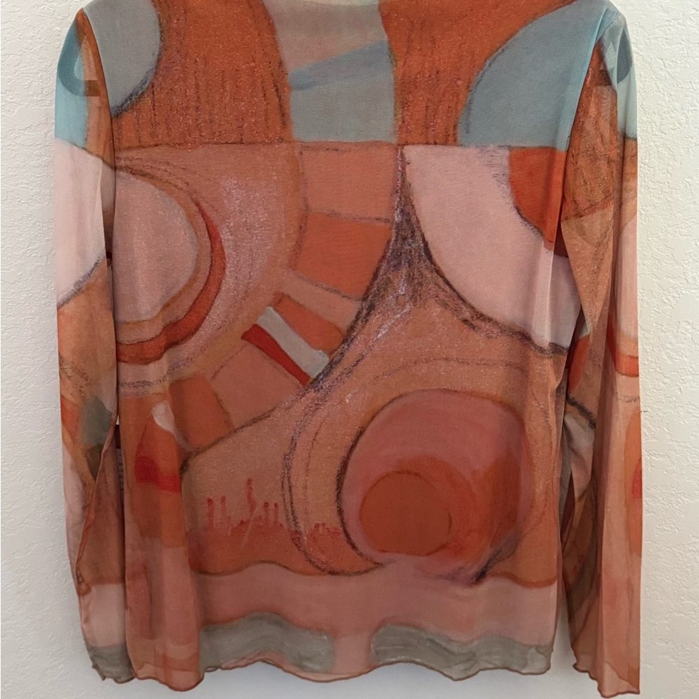 Multi Print Lightweight Top Size M. NEW with tags - Picture 3 of 6